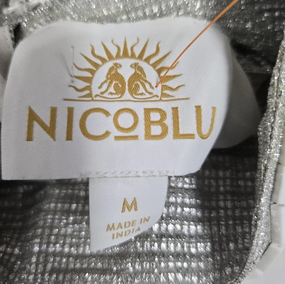 Odille Anthropologie Odile Women's Medium Halter Top Silver Crystal New Tags - Picture 7 of 7